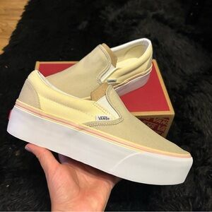 VANS slip on stackform multicolored platform shoes sneakers women’s 9 new in box